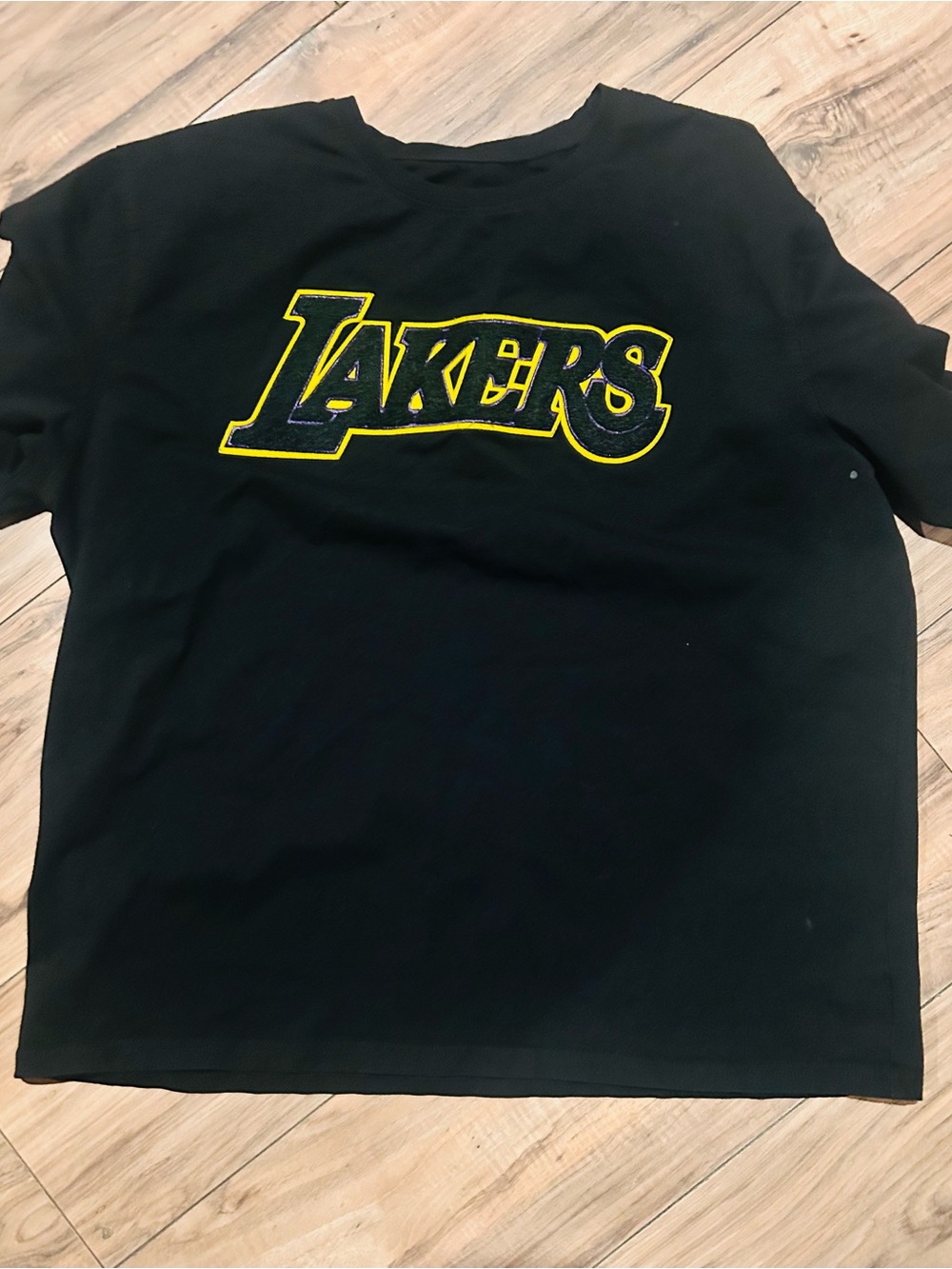 Los Angeles Lakers Black Short-Sleeve Logo Tee for Women